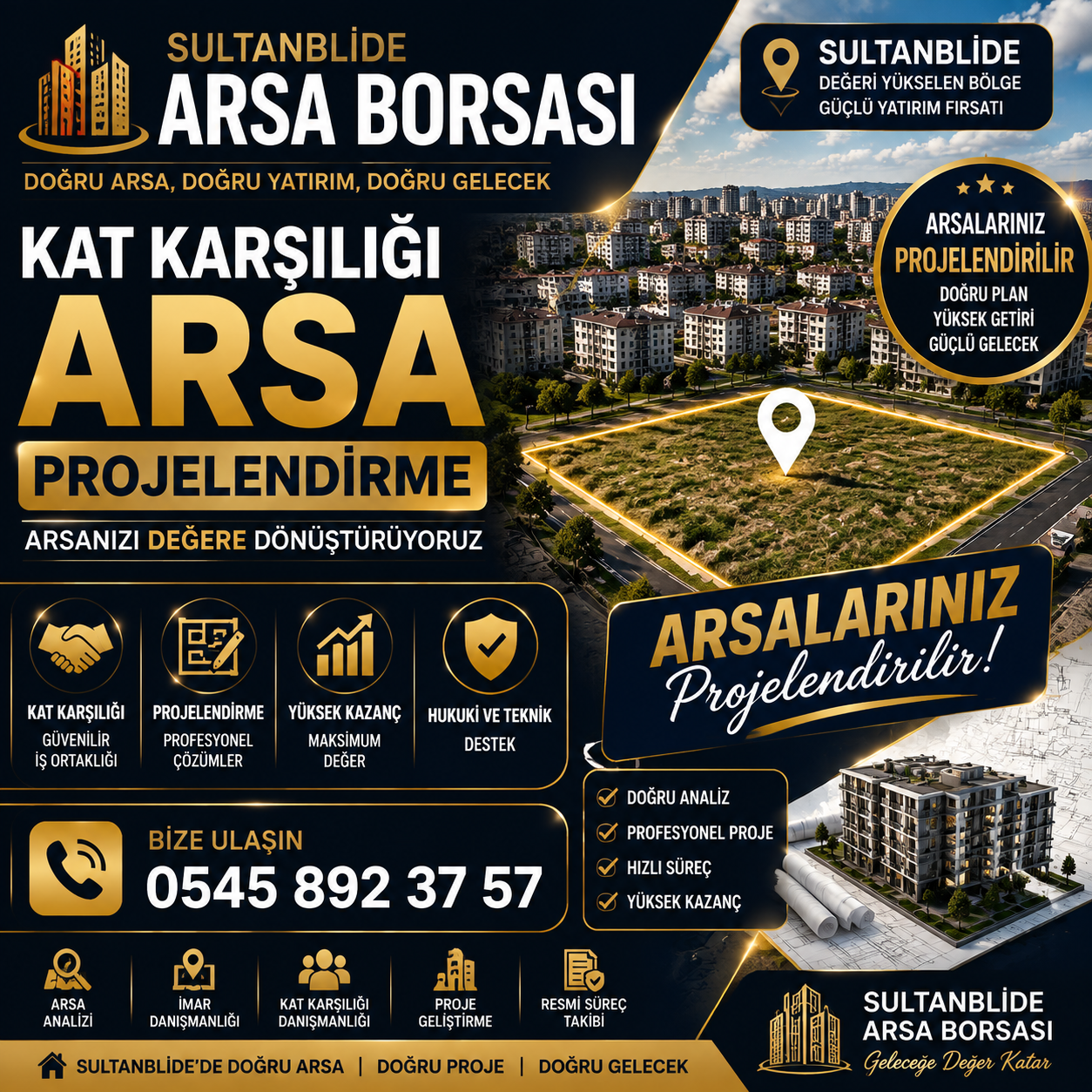 sultanbeyli de caddeye cepheli 2250 m2 arsa kat karşılıgı verilecektir