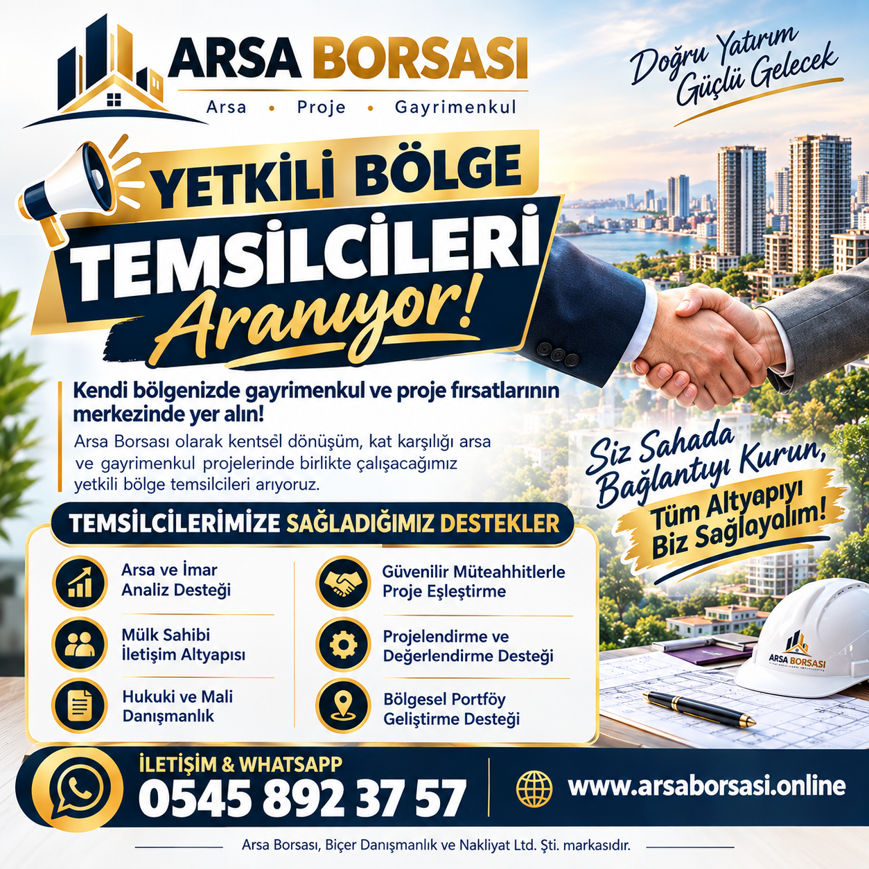 ARSA BORSASI YETKİLİ BÖLGE TEMSİLCİLERİ ARANIYOR